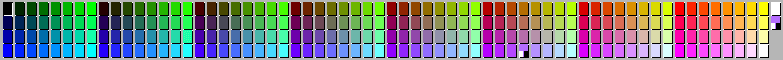 8位RGB与256色调色板和1完全transparet颜色